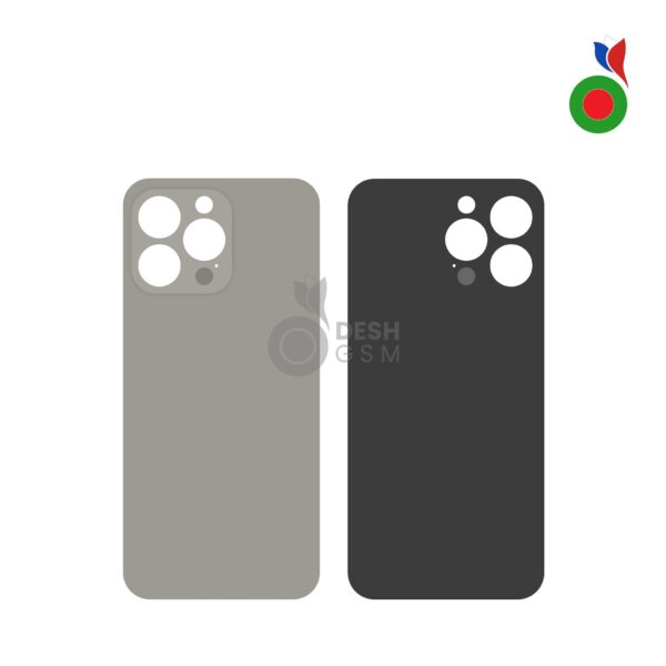 Vitre Arrière - iPhone 15 Pro Max | TITANE NATUREL - Sans Logo