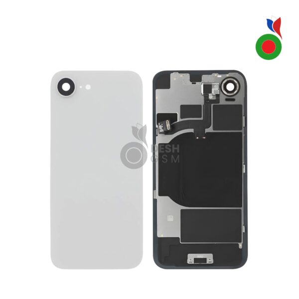 Vitre Arrière Complète avec MagSafe - iPhone 16e | BLANC - Sans Logo