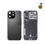 Vitre Arrière Complète avec MagSafe - iPhone 16 Pro | TITANE NOIR - Sans Logo