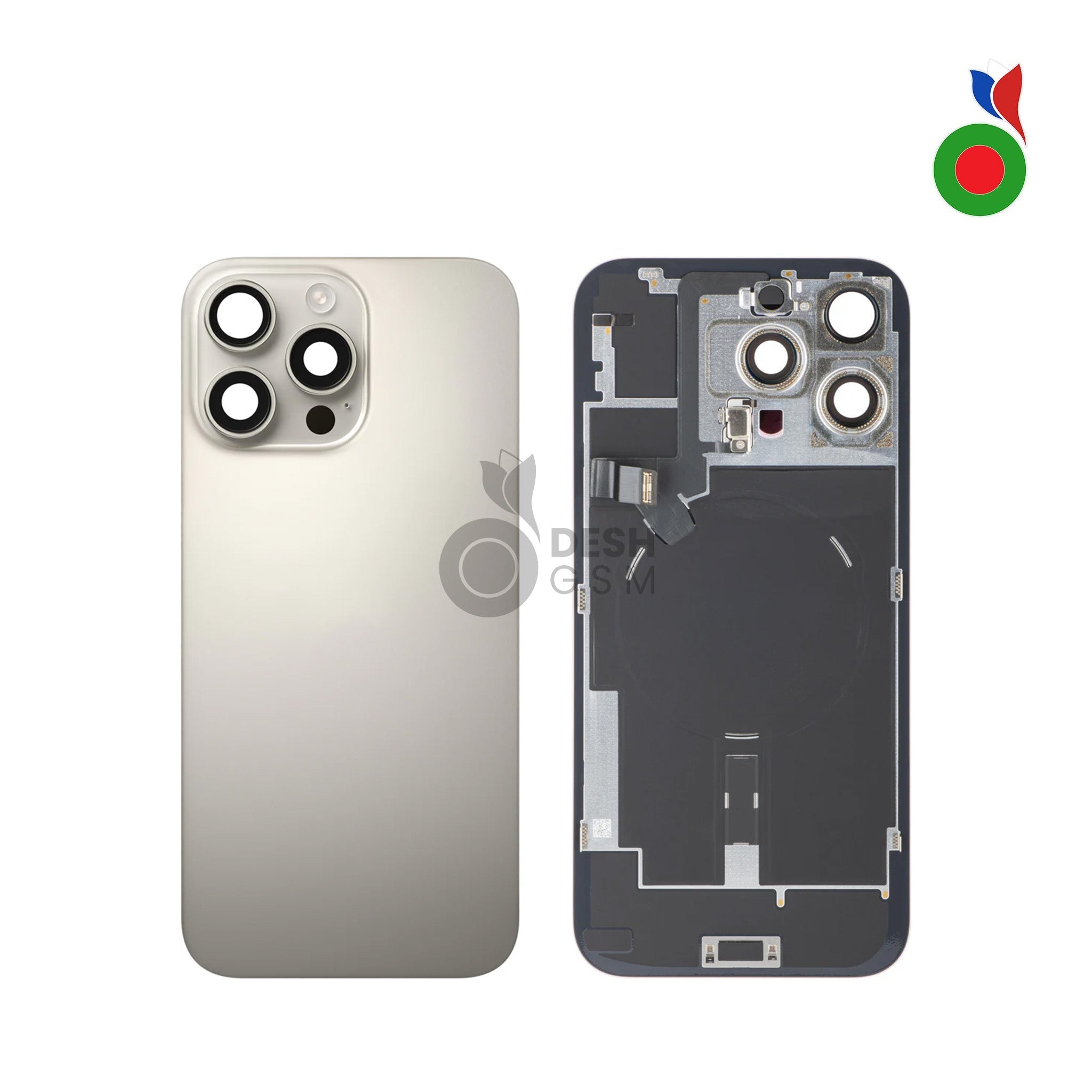 IP_16PM_BACK_NT_af4afc95-152e-4b59-a374-da6a335982b3 Vitre Arrière Complète avec MagSafe - iPhone 16 Pro Max | TITANE NATUREL - Sans Logo - Image 1