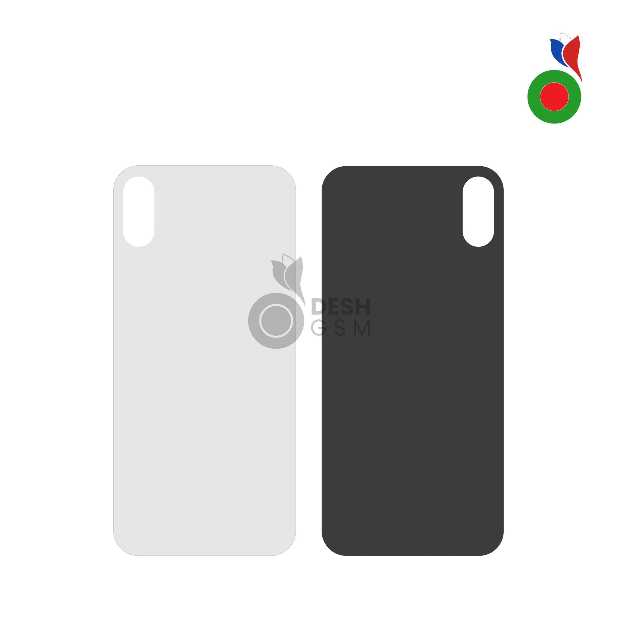 IP_XS_Back_-_WH_05cf6715-1343-41d8-a41d-3bfd403de906 Vitre Arrière - iPhone XS Max | ARGENT - Sans Logo - Image 1
