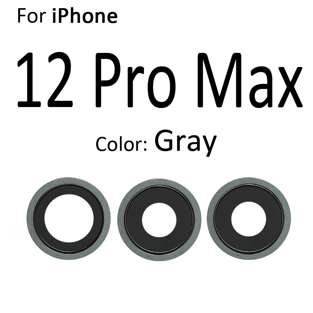 KLxACouvercle-d-anneau-de-lentille-en-verre-de-cam-ra-arri-re-pi-ces-de-rechange Lentille Caméra Arrière Avec Contour Pour iPhone 12 Pro max - Image 1