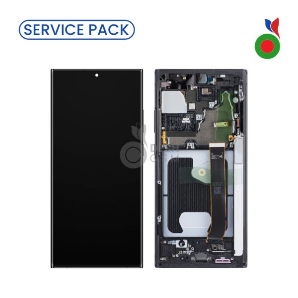 Ecran Complet LCD Note 20 Ultra avec Chassis (NOIR) - SERVICE PACK | SAMSUNG