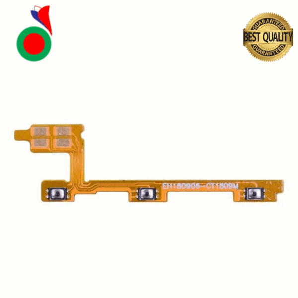 Power On Off Volume Up Down Button Mute key Switch Flex Cable Ribbon Power and Volume Nappe For Huawei Y9 2019