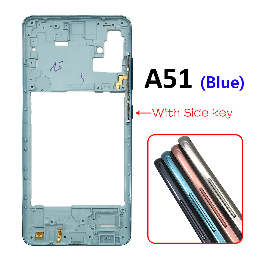 Q7BVJuste-de-bo-tier-de-cadre-moyen-pour-Samsung-pi-ces-de-rechange-nouveau-A51-A515 Chassis Central A51 4G (A515F) - BLUE | SAMSUNG - Image 1