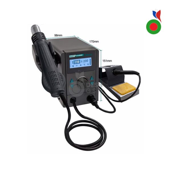Soldering Station avec HOT Gun - Mini (QC-8586D+) | QUICK
