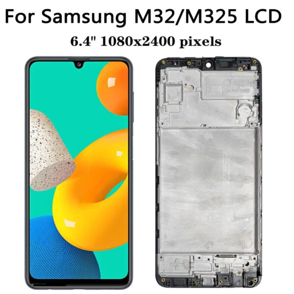 ECRAN COMPLET Samsung M325F M32 4G  AVEC CHASSIS (OLED)