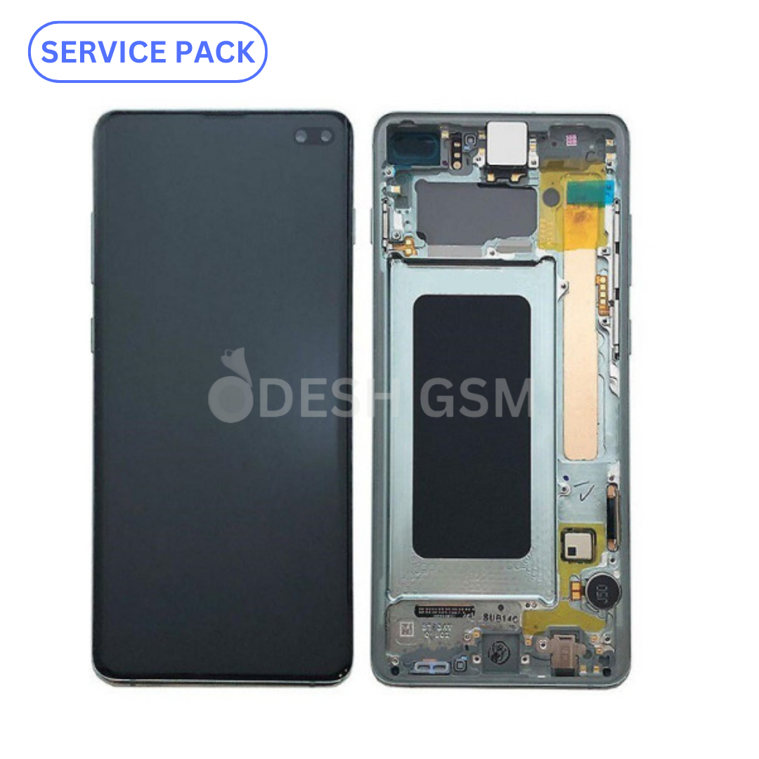 S10PLUSSERVICEPACKVERT ECRAN LCD SAMSUNG S10 PLUS G975F SERVICE PACK AVEC CHASSIS (VERT-GREEN) - Image 1