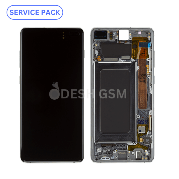 ECRAN LCD SAMSUNG S10 PLUS G975F SERVICE PACK AVEC CHASSIS  (Noir)