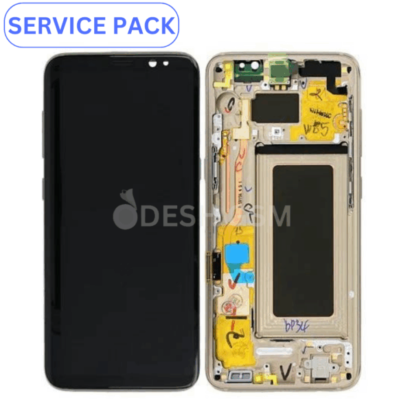 ECRAN LCD SAMSUNG S8 G950F SERVICE PACK AVEC CHASSIS *OR/ROSE*