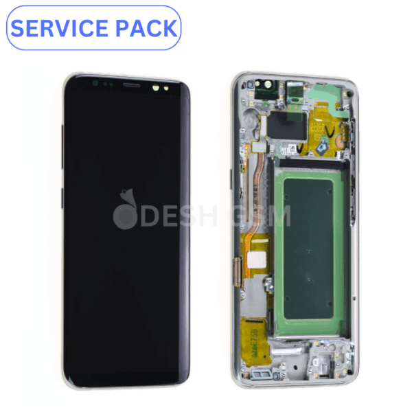 ECRAN LCD SAMSUNG S8 G950F SERVICE PACK AVEC CHASSIS *SILVER/ARGENT*