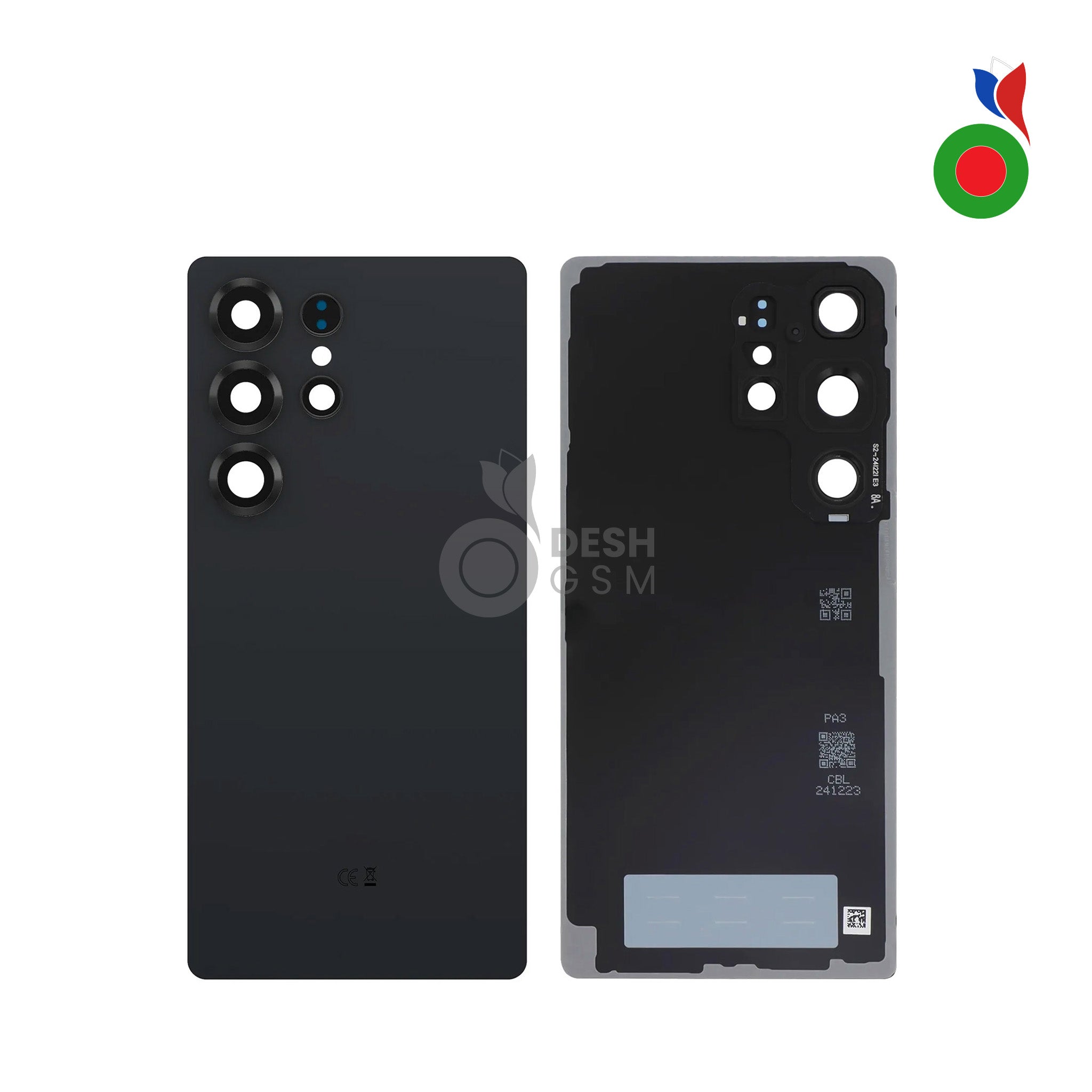 S938BBackCP-BK Vitre Arrière S25 Ultra 5G (S938B) - NOIR TITANE | SAMSUNG - Image 1