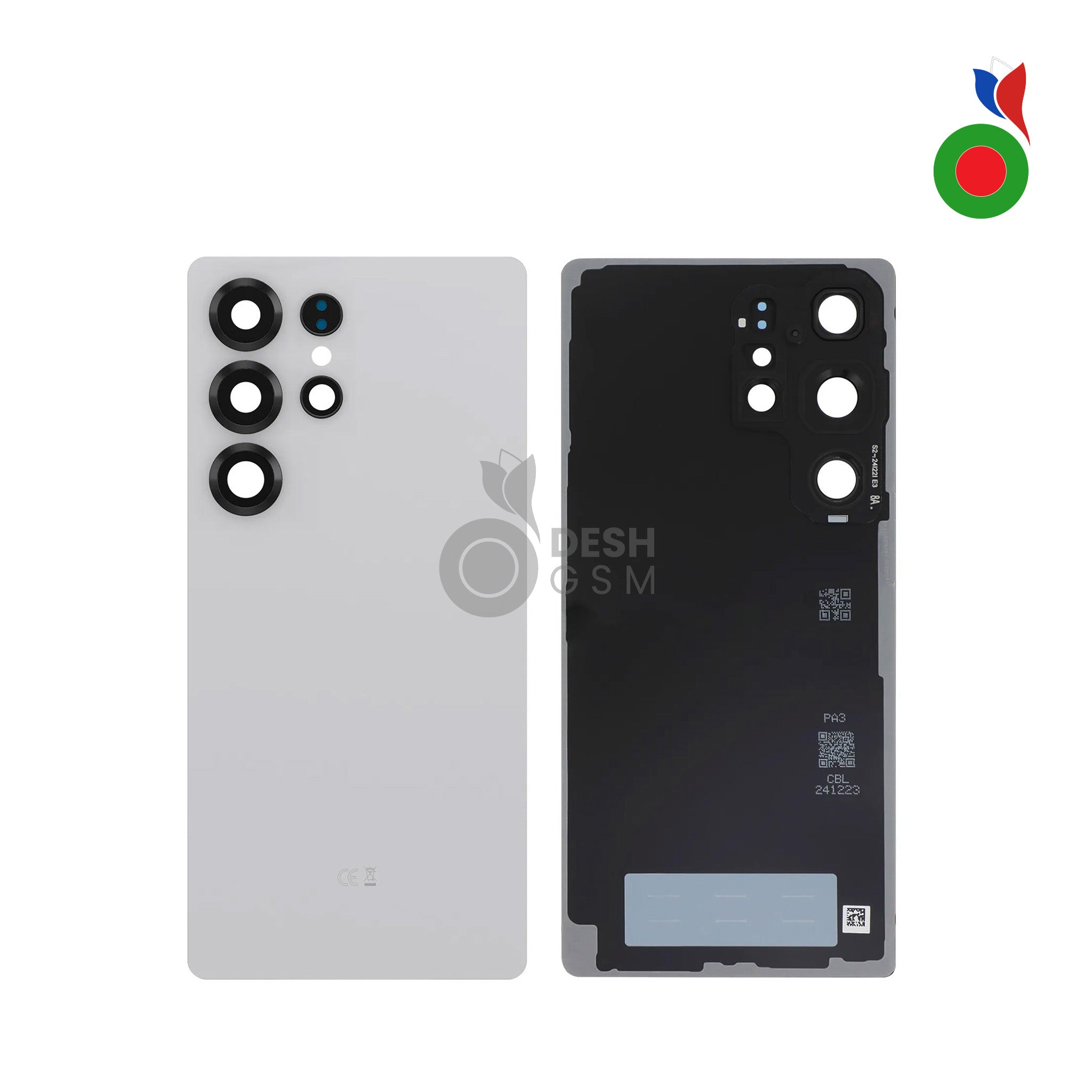 S938BBackCP-SLV Vitre Arrière S25 Ultra 5G (S938B) - ARGENT | SAMSUNG - Image 1