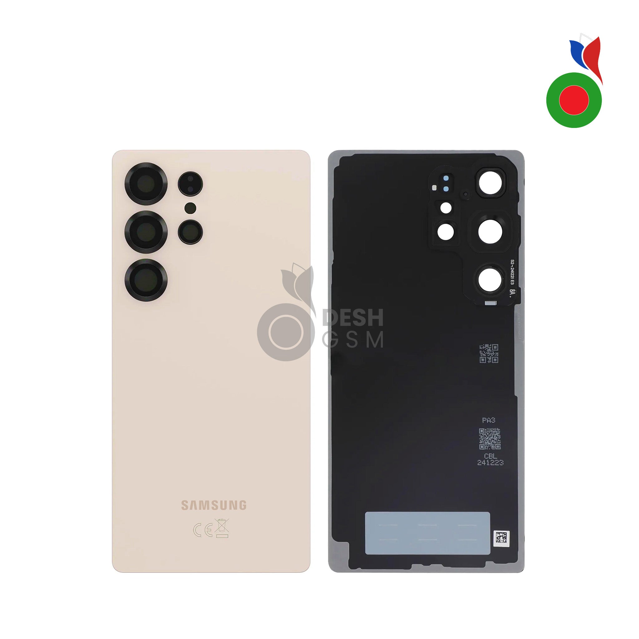 S938B_Back_SP_-_RS Vitre Arrière S25 Ultra 5G (S938B) | ROSE TITANE - DÉMONTÉ | SAMSUNG - Image 1