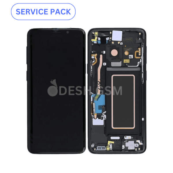 ECRAN SAMSUNG S9 G960F SERVICE PACK AVEC CHASSIS (NOIR)