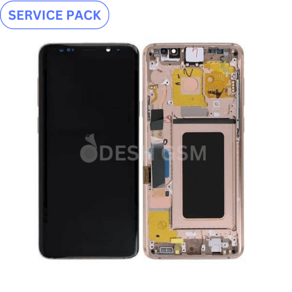 ECRAN LCD SAMSUNG S9 PLUS G965F SERVICE PACK AVEC CHASSIS *OR/ROSE/DOREE*