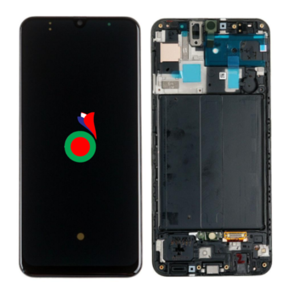 SAMSUNGA50A505FINCELLWITHFRAME ECRAN COMPLET A50 4G A505F | A30 4G A305F | A50S A507 | AVEC CHASSIS (BIG) INCELL | SAMSUNG - Image 1