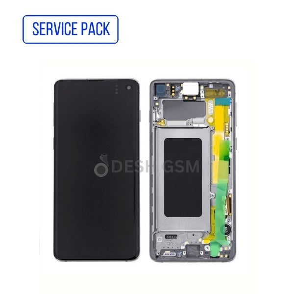 ECRAN SAMSUNG S10 5G G977F | SERVICE PACK AVEC CHASSIS (Argent)