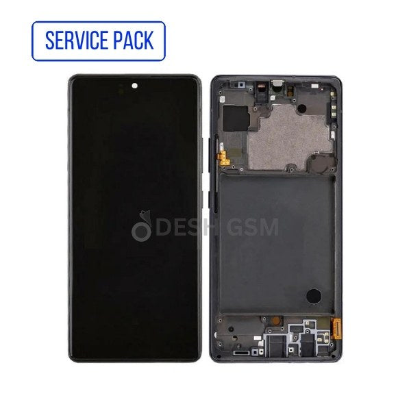 ECRAN LCD SAMSUNG SM-A716F A71 5G 2020 SERVICE PACK (NOIR) AVEC CHASSIS