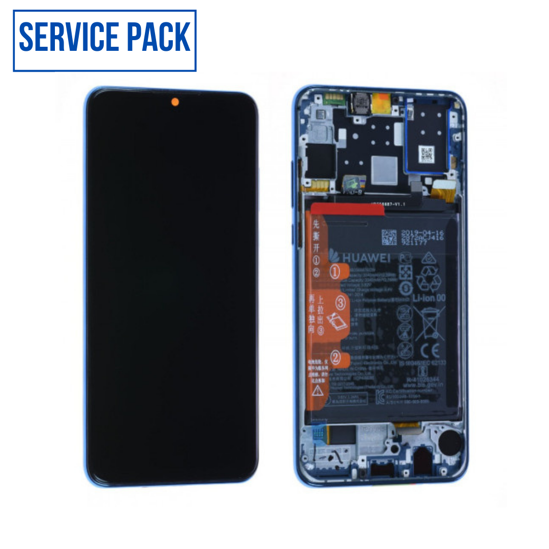 SERVICE_13 ECRAN LCD HUAWEI P40 LITE 4G SERVICE PACK AVEC CHASSIS+BATTERIE | NOIR - Image 1