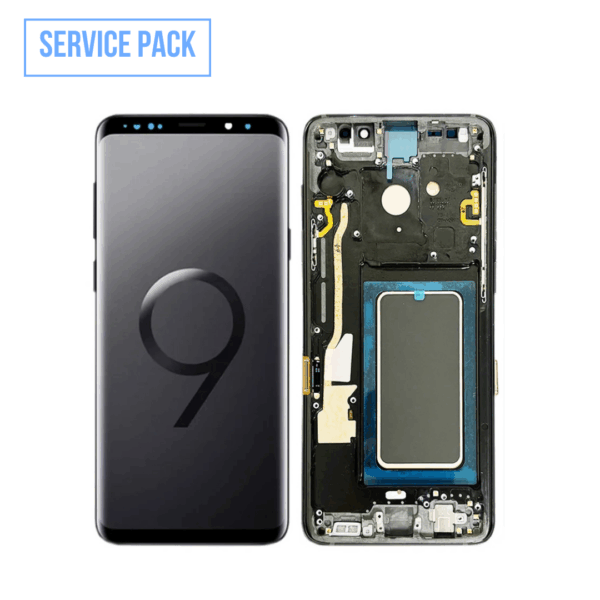 Ecran Complet S9 Plus (G965F) avec Chassis (NOIR/GRAY) SERVICE PACK | SAMSUNG