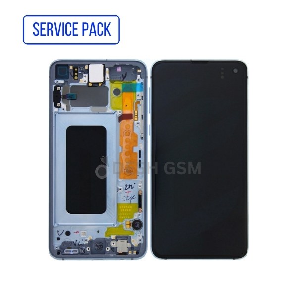 ECRAN COMPLET Samsung S10E G970F SERVICE PACK AVEC CHASSIS (Bleu)