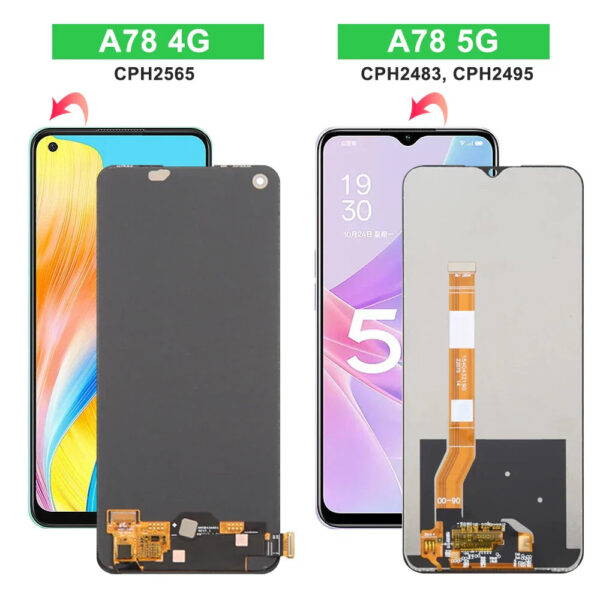 ECRAN COMPLET OPPO A78 4G | OPPO RENO 8T 4G | OPPO RENO 7SE | OPPO RENO 8 | SANS CHASSIS (INCELL)