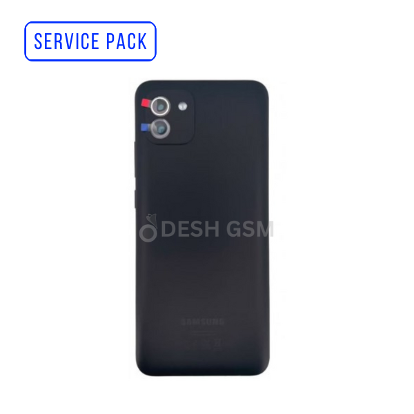 Vitre Arrière Noire POUR Galaxy A03 (A035G) SERVICE PACK NOIR