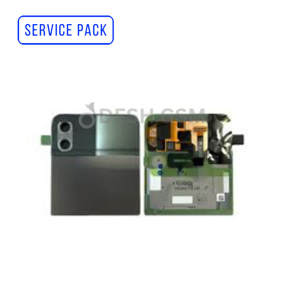 Vitre Arrière  SAMSUNG Galaxy Z Flip 4 (F721B) SERVICE PACK AVEC ECRAN NOIR/BLUE