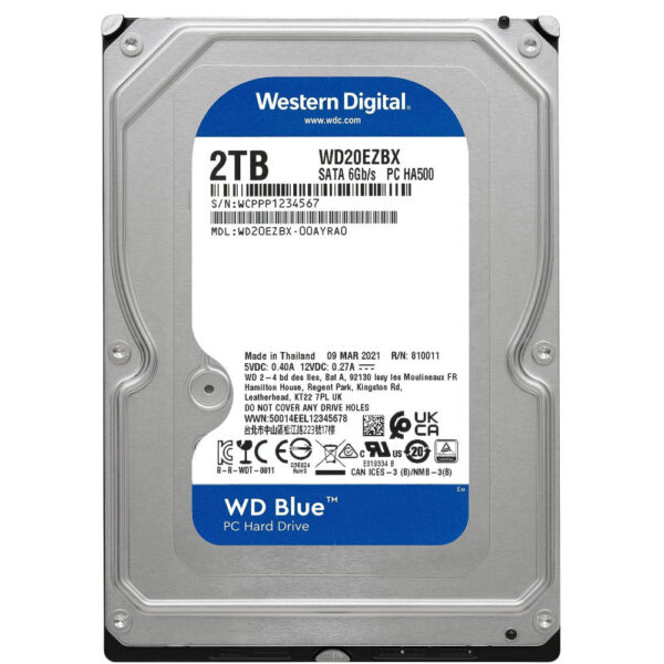 HDD INTERNAL WD BLUE 3.5" 2 TB