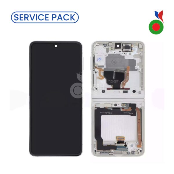 Ecran Complet INTERIEUR Z Flip 3 5G | SERVICE PACK | CREAM | SAMSUNG