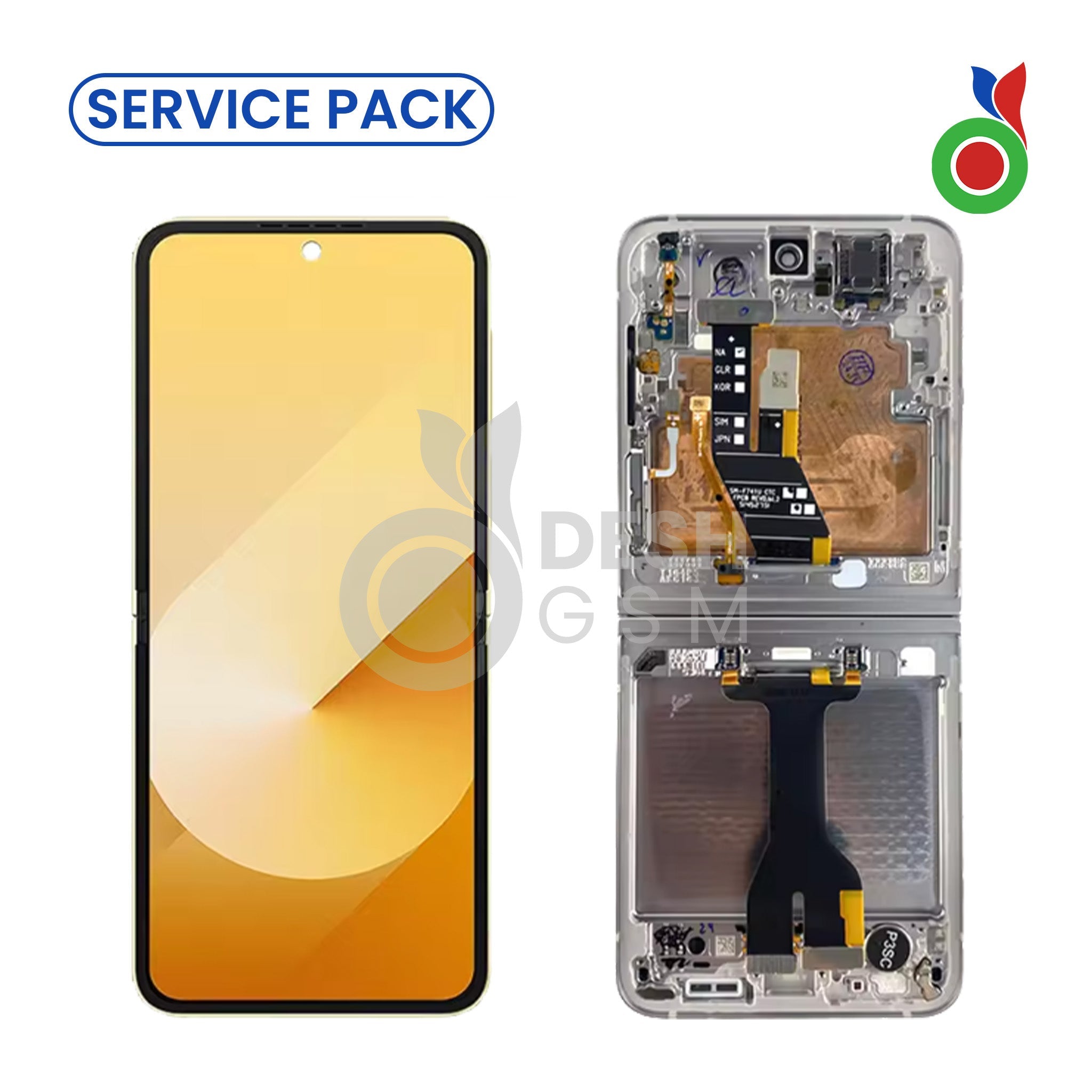 ZFlip65G-SERVICEPACK ECRAN COMPLET INTERIEUR Galaxy Z Flip 6 (F741B) | SERVICE PACK | GRIS | SAMSUNG - Image 1