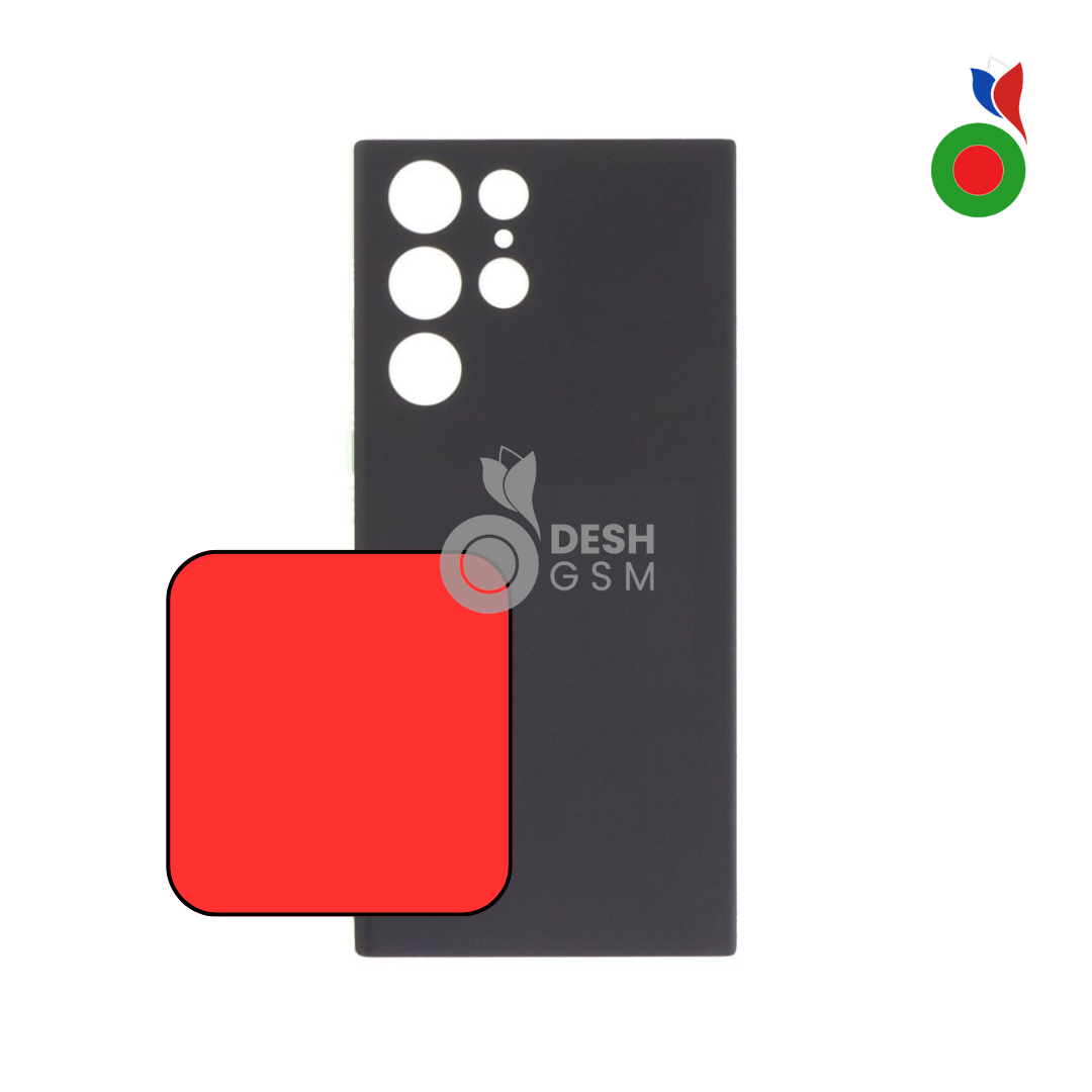 12 Vitre Arrière S22 Ultra 5G (G908B) | ROUGE - DÉMONTÉ | SAMSUNG - Image 1