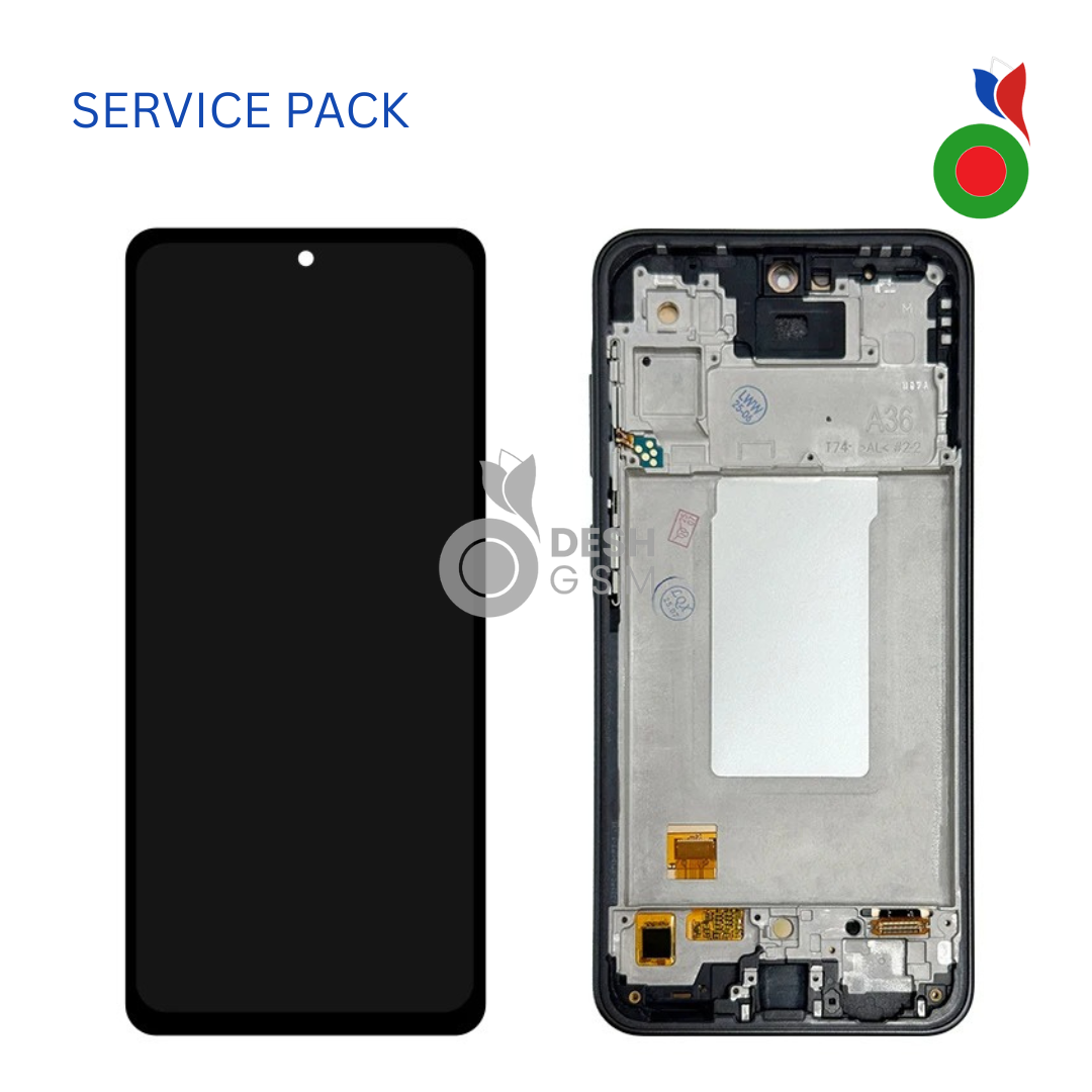 DESHGSM-2025-12-21T155115.870_7d580e98-c2b5-4bf6-9fbe-66e59c9aa153 ECRAN SAMSUNG A366B A36 5G 2025 AVEC CHASSIS SERVICE PACK|GRIS | BLANC - Image 1