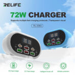 RELIFE RL-309U 72W chargeur intelligent 6 ports touristes PD