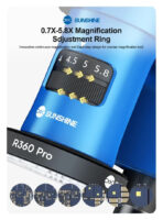 SUNSHINE R360 Pro Microscope stéréo Réglable 0.7 A 5.8X Zoom 4K HD double écran - Image 3